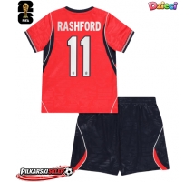 Anglia Marcus Rashford #11 Koszulka Wyjazdowa dzieci MŚ 2026 Krótki Rękaw (+ krótkie spodenki)